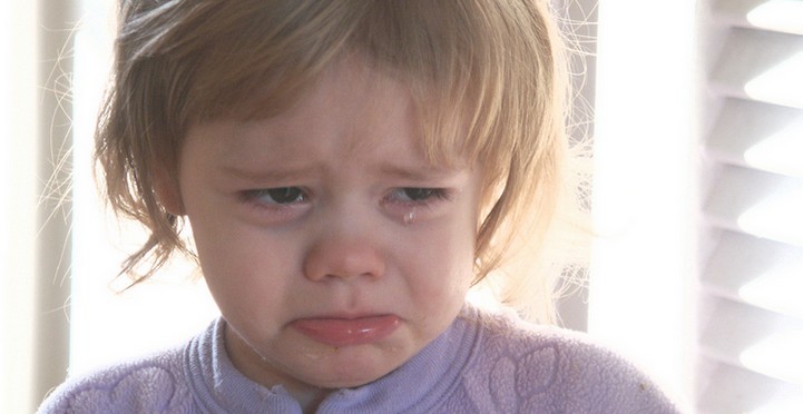 Toddler girl crying